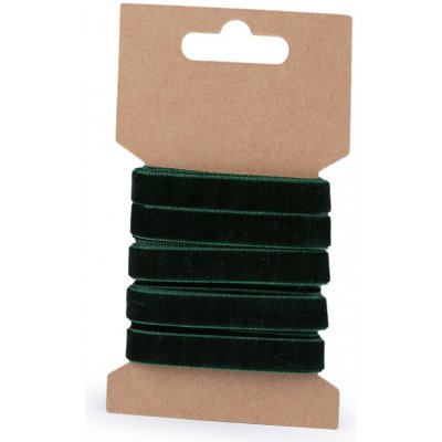 Prima-obchod Sametová stuha šíře 10 mm, barva 7 (5) zelená tm. – Sleviste.cz