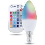 Forever LED žárovka E14 C37 RGB 5W s dálkovým ovládáním bílá – Zboží Živě