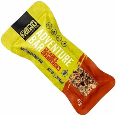 Adventure Menu Energetická tyčinka Adventure Energy Bar - Sesame&Cranberries 40g – Hledejceny.cz