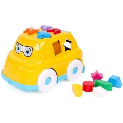 Teddies auto vkládačka plast 24x17 cm žlutá