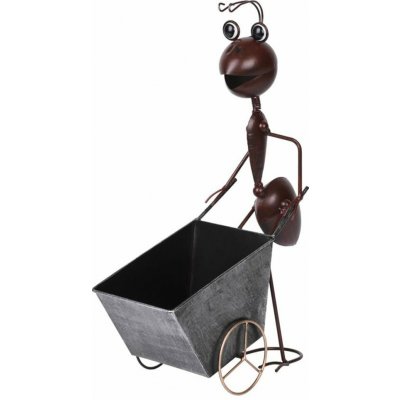 Dekorace MagicHome Mecco 4212, Mravenec s vozíkem, 46 cm, plech ST8090671 – Hledejceny.cz