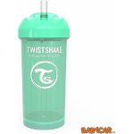 Twistshake láhev s brčkem pastelově zelená 360 ml – Sleviste.cz