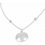 B&B Goldinvestic Zlatý řetízek s přívěskem strom života bílé zlato N6411-585/1000 – Zboží Dáma