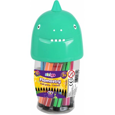 Dino Jumbo 382979 Strigo barevné fixy 12 barev – Zboží Živě