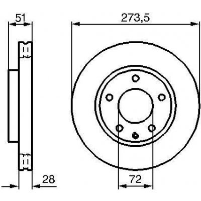 Brzdový kotouč BOSCH 0 986 479 016 – Zbozi.Blesk.cz