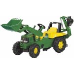 Rolly Toys šlapací traktor John Deere s nakladačem a zadním bagrem R81107 – Sleviste.cz