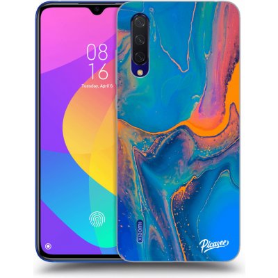 Pouzdro Picasee silikonové Xiaomi Mi 9 Lite - Rainbow černé – Zbozi.Blesk.cz