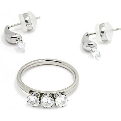 Foxette prsten a náušnice Moonlight Gem F 4418 – Zboží Dáma