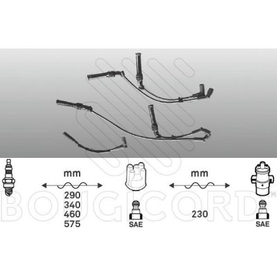 Zapalovací kabely PEUGEOT 309 II 1.9 GTI 16V 116kW – Zboží Mobilmania