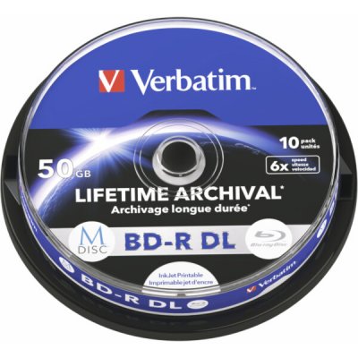 Verbatim BD-R 50GB 6x, printable, spindle 10ks (43847) – Sleviste.cz