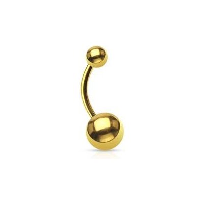 Šperky4U pozlacený piercing do pupíku banánek BS01017-161058