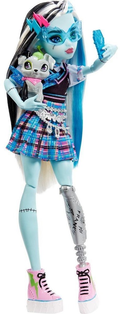 Mattel Monster High Frankie Stein Doll With Blue And Black Streaked Hair