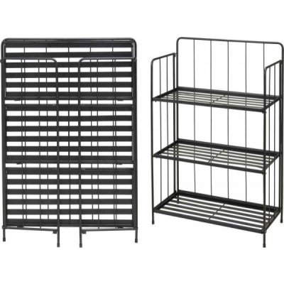 PROGARDEN Stojan na květiny kovový 3 patra 90 cm černá KO-X71000100 – Zboží Mobilmania