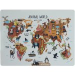 Really Nice Things Animals Worldmap podložka na stůl hnědá – Zboží Mobilmania