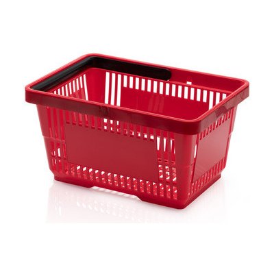Plastový košík s 1 držadlem 300*440*230 mm červený – Zboží Mobilmania