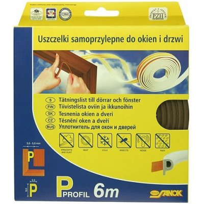 STOMIL Těsnění profil P1 9x5,5mm 6m hnědé – Hledejceny.cz