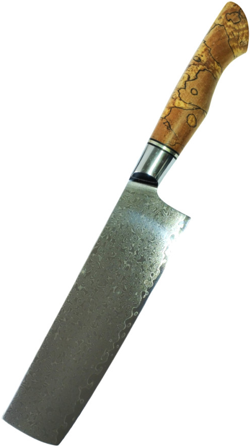 UG Grill Nůž Nakiri 17/31cm Damašková ocel 67/špaldovaný javor