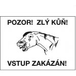 Výstražná cedulka ZLÝ KŮŇ – Hledejceny.cz