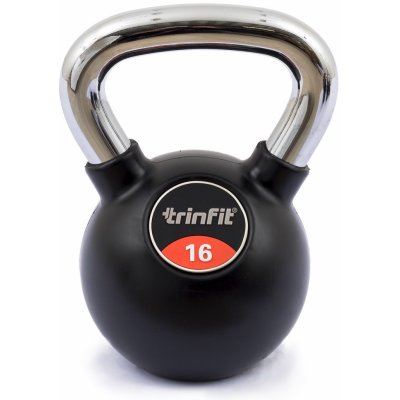 TRINFIT Kettlebell kov guma s chrom madlem 16 kg – Zboží Mobilmania