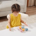 Viga dřevěná dvojitá rumbakoule Slon modrá – Zboží Dáma