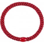 KKNEKKI Gumička do vlasů Kknekki Slim Light Bordeaux Glitter, červená barva, textil – Zboží Dáma