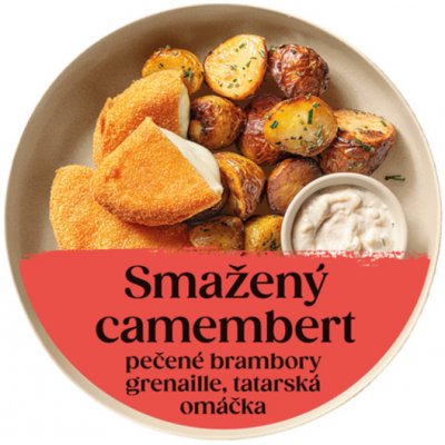 Cibule Bistro Smažený Camembert s pečenými bramborami grenaille a tatarskou omáčkou 390 g – Zboží Dáma