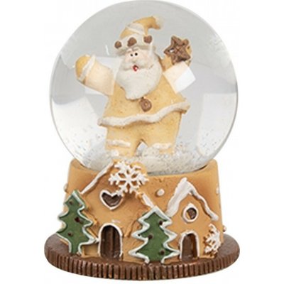 Clayre & Eef Vánoční sněžítko Santa Claus s hvězdou - Ø 5 * 6 cm - Clayre & Eef – Hledejceny.cz