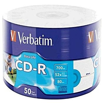 Verbatim CD-R 700MB 52x, Printable, wrap, 50ks (43794)