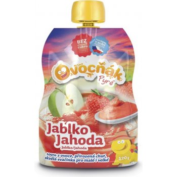 Ovocňák pyré jablko a jahoda 100% 120 g