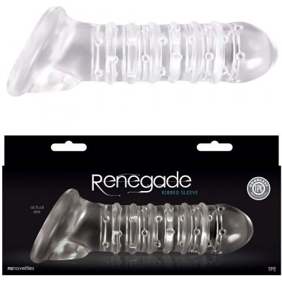 NS Novelties Návlek na penis RENEGADE Ribbed Sleeve clear – Zboží Dáma NS Novelties Návlek na penis RENEGADE Ribbed Sleeve clear – Zboží Dáma