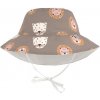 Kojenecká čepice LÄSSIG oboustranný klobouček SUN PROTECTION BUCKET HAT Wild Cats Choco m