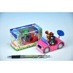 Detoa Dřevěné auto Krtek na výletě růžové – Hledejceny.cz