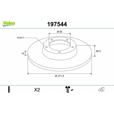 Brzdový kotouč VALEO 197544 – Hledejceny.cz