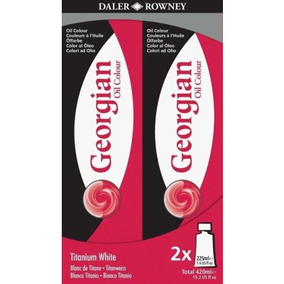 Daler Rowney Georgian sada olejových barev titanium white 2 ks 225 ml – Hledejceny.cz