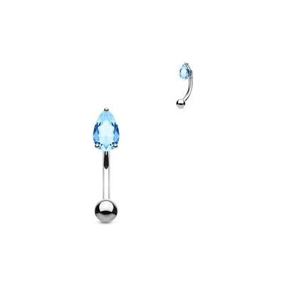 Šperky4U piercing do obočí zirkon, tyrkysová OB1005-Q – Hledejceny.cz
