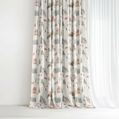 Goldea vánoční závěs valencia - zimní prázdniny 220x135 cm – Hledejceny.cz