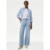 Dámské džíny Marks & Spencer dámské wide fit džíny s vysokým pasem světle modré