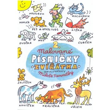 Malované písničky 2 Zvířátka Omalovánky Miloše Nesvatby