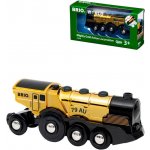 Brio Vláčkodráha mašinka Elektrická s pohoneMohutná zlatá – Zboží Dáma