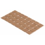 Walteco Filcové podložky 25x25mm, samolepicí, světle hnědé, 32 ks , 85041 – Zboží Mobilmania