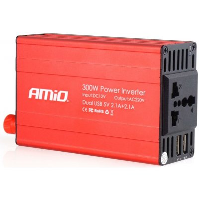 Amio 165-0108 12V/220V 300W/600W 2xUSB PI03 – Sleviste.cz
