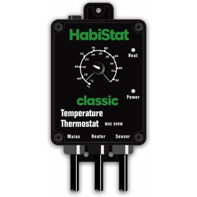 HabiStat Temperature Thermostat černý – Zboží Dáma