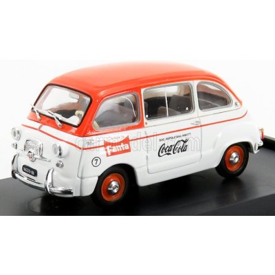 Brumm Fiat 600d Multipla Fanta Coca cola 1961 1:43 Bílá Oranžová