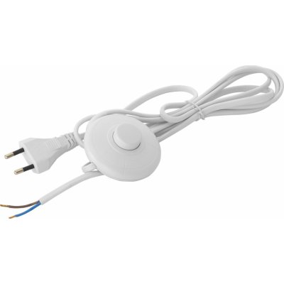 OBI Přívodní kabel s nášlapným spínačem, bílý, 2 m – Zboží Živě