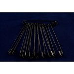 Černé spínací špendlíky č. 3 - 12 ks - rozměr 5,1cm x 0,8 cm – Sleviste.cz