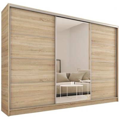 Nejlevnější nábytek LITOLARIS 250 se zrcadlem dub sonoma – Zboží Mobilmania