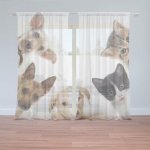 Sablio Záclony Štěňátka a koťátka: 2ks 150x250cm – Hledejceny.cz
