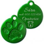 Šperky4U Hliníková psí známka tlapka malá PZ014-G – Zboží Dáma