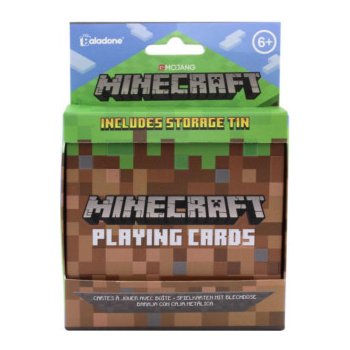 Curepink Hrací karty v plechové krabičce Minecraft