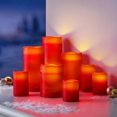 Weltbild LED Skutečné voskové svíčky, červené, sada 8 ks 477494 – Hledejceny.cz